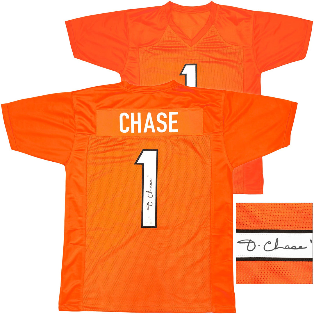 Cincinnati Bengals Ja'Marr Chase Signed Orange Jersey Beckett Wit