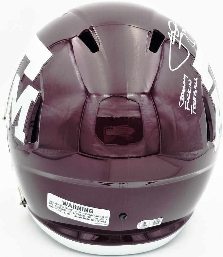 Johnny Manziel Texas A&M Aggies Signed Replica Speed FS Helmet Beckett BAS