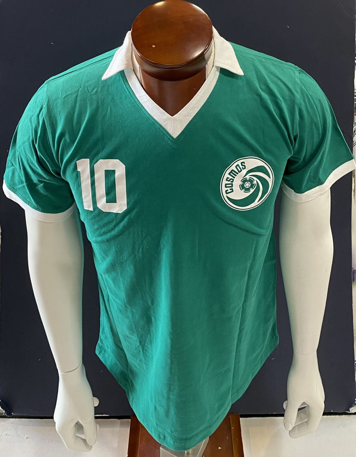 Pele Signed  New York Cosmos Green Jersey #10 Vintage Autograph Beckett Bas Coa