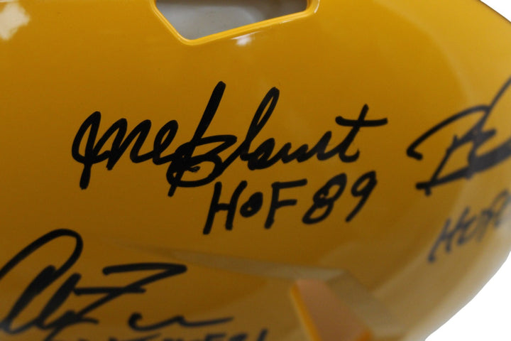 Pittsburgh Steelers Autographed HOF Pro Helmet Franco Bradshaw +12 Beckett 54604