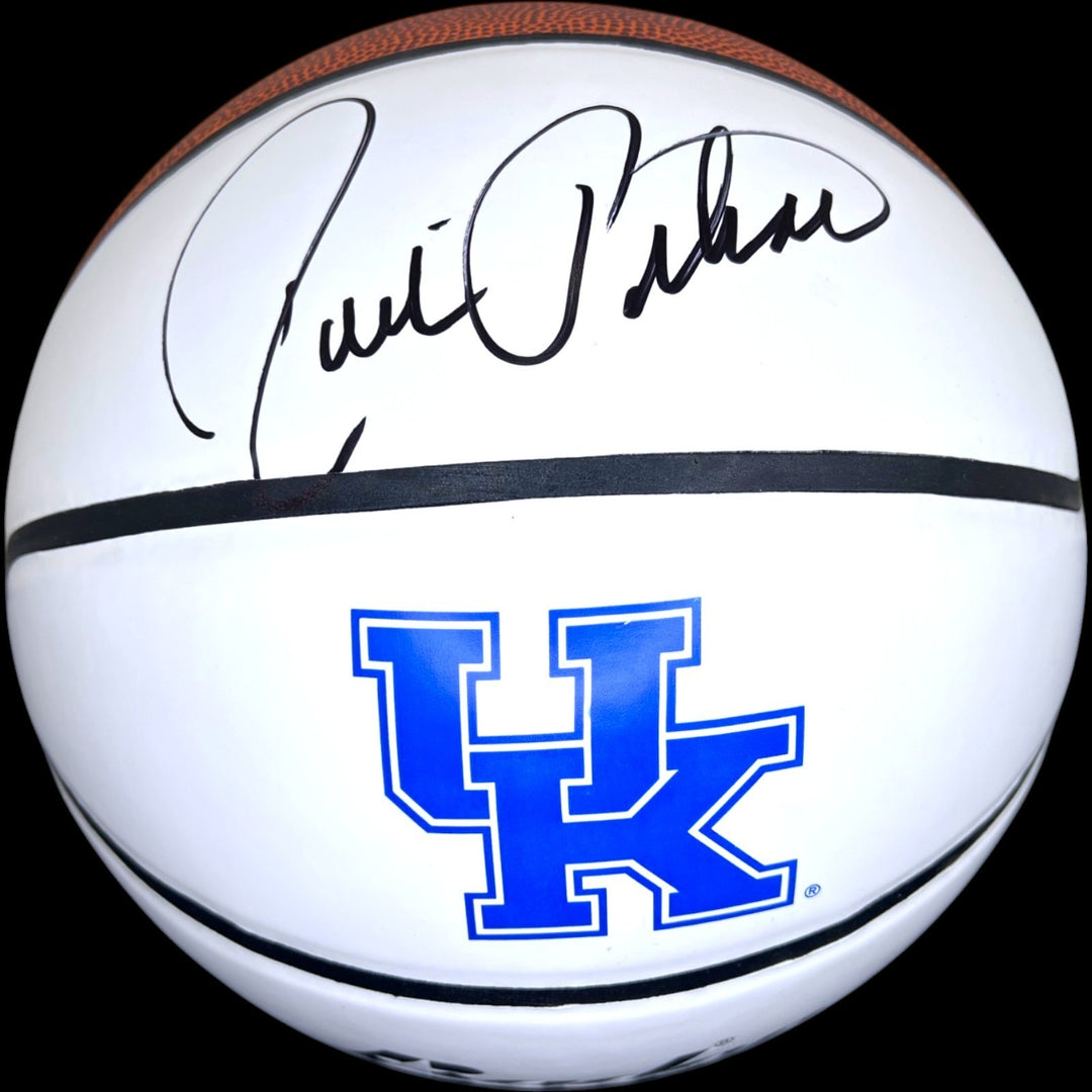 COACH RICK PITINO SIGNED AUTOGRAPHED KENTUCKY WILDCATS LOGO BASKETBALL JSA COA