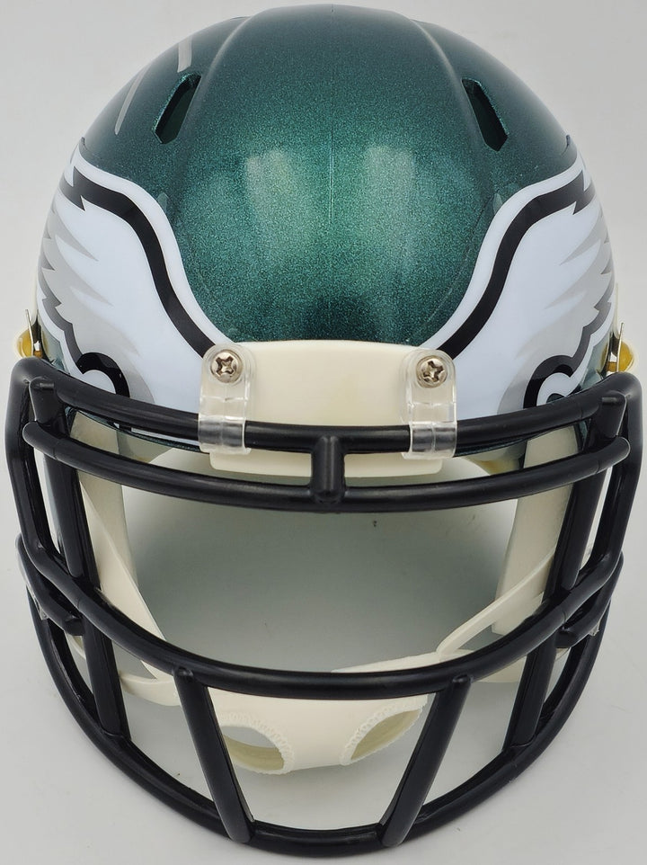 Jalen Carter Auto Signed Philadelphia Eagles Green Speed Mini Helmet Beckett Wit