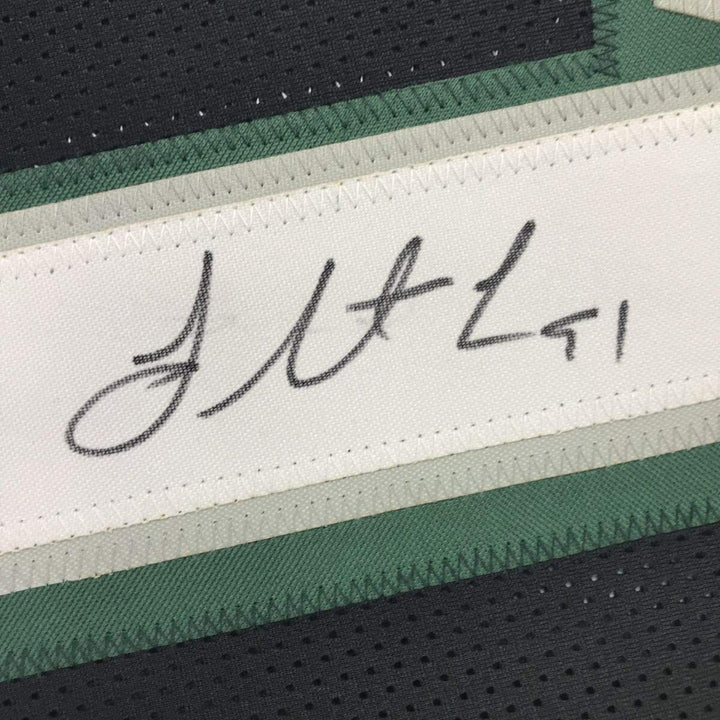 Framed Autographed/Signed Fletcher Cox 33x42 Philadelphia Black Jersey JSA COA