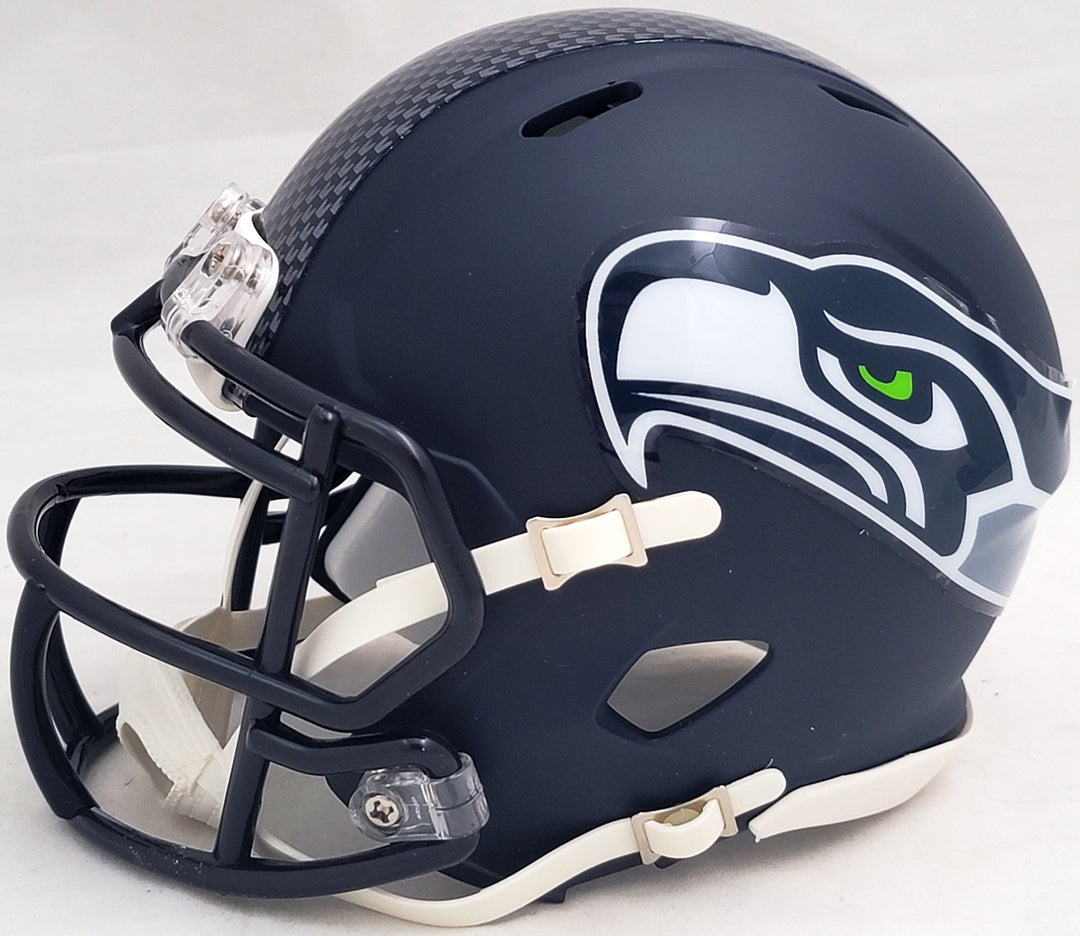 Uchenna Nwosu Auto Signed Seattle Seahawks Blue Speed Mini Helmet MCS Holo