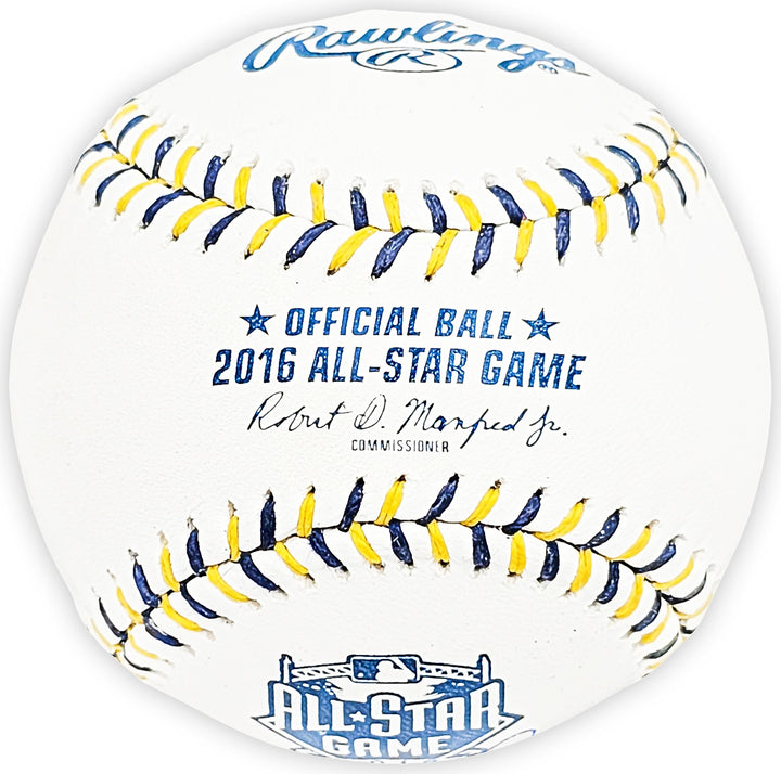 Salvador Perez Auto Official 2016 All Star Game Logo Baseball Royals Beckett