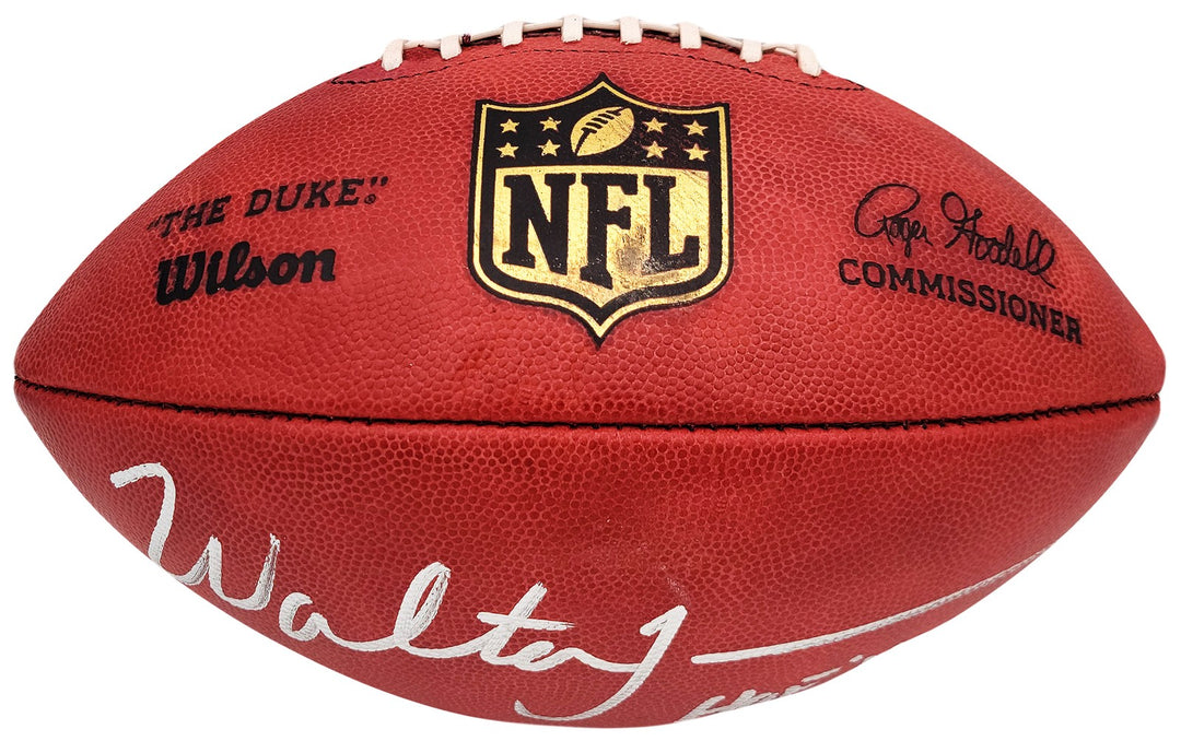 Walter Jones Signed NFL Leather Football Seattle Seahawks "HOF 14" MCS Holo