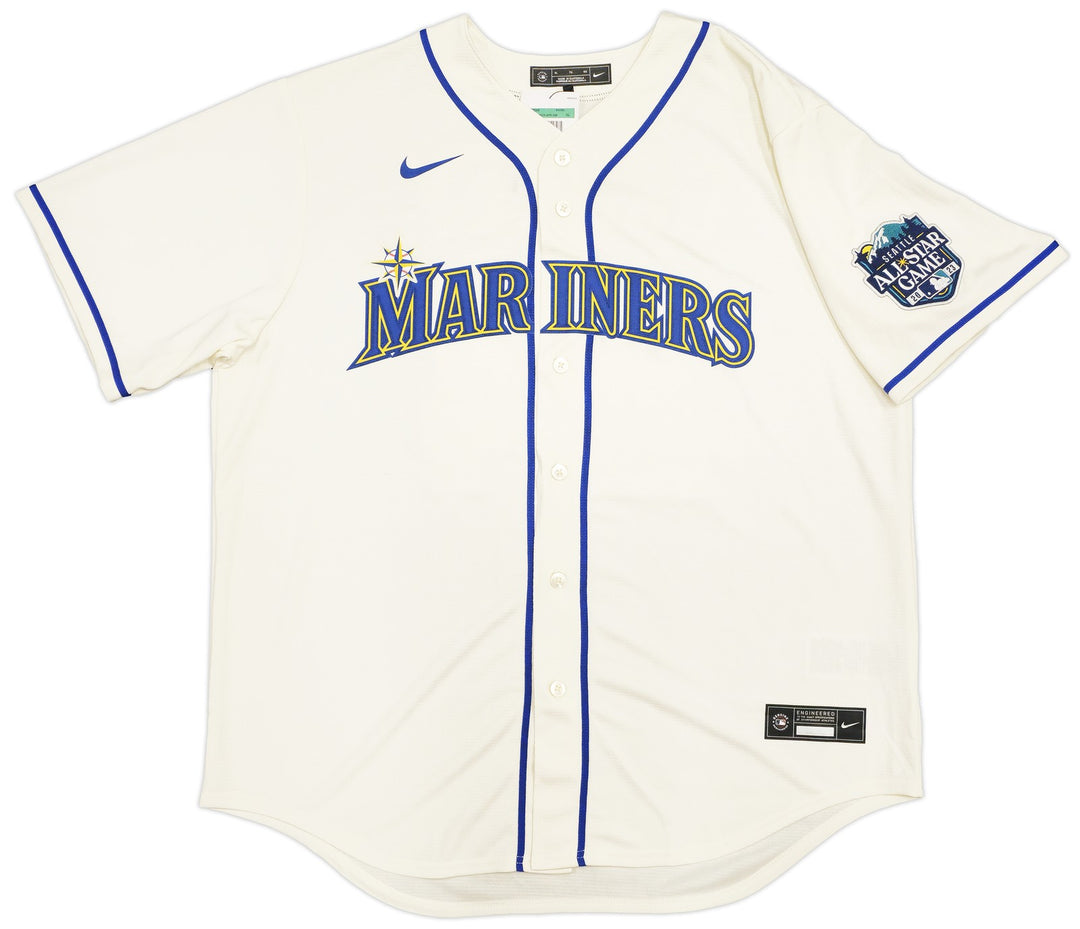 Mariners Ken Griffey Jr. Auto Cream Nike 2023 ASG Patch Jersey Size XL Beckett