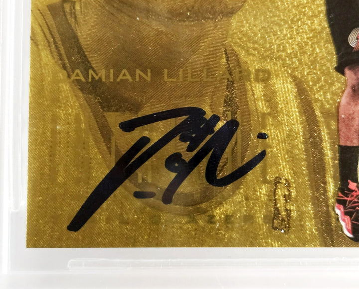 Damian Lillard Auto 2012-13 Panini Intrigue Gold RC 134 BGS 9 Sig 10 /10 Beckett