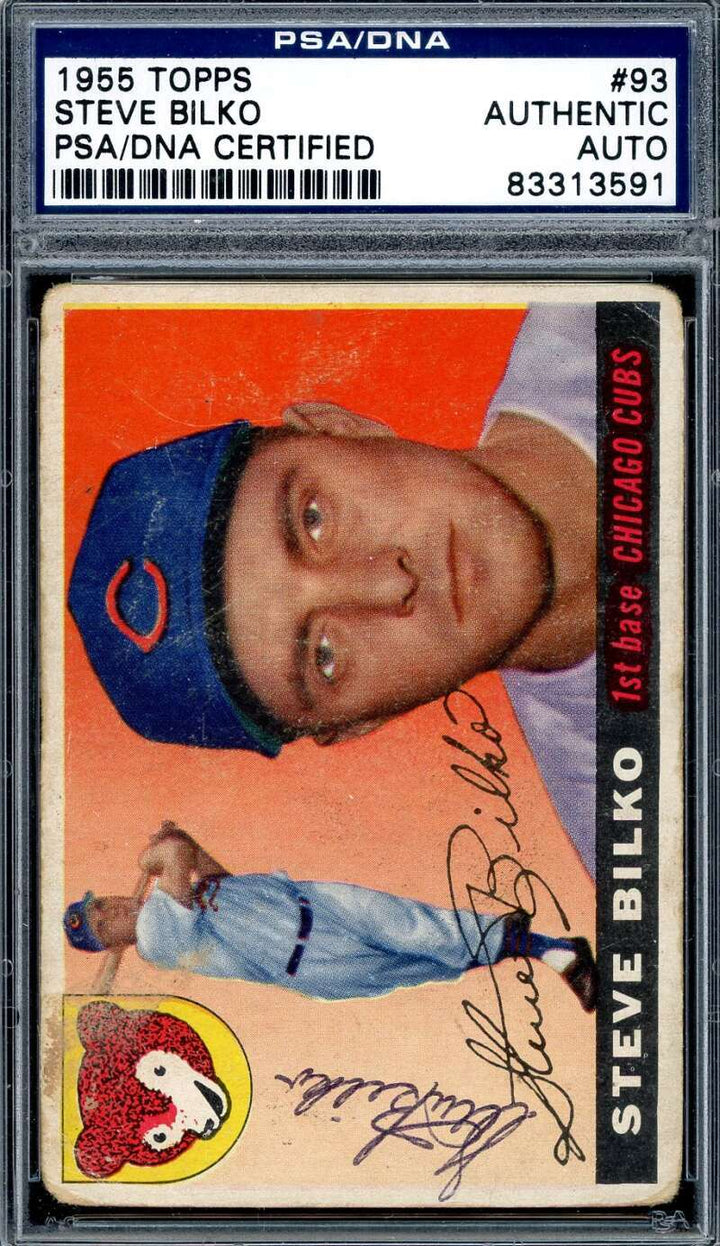 Steve Bilko PSA DNA Vintage Signed 1955 Topps Autograph