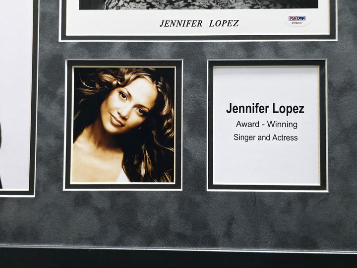 Jennifer Lopez Signed Framed 8x10 Photo Collage "Best Wishes" PSA/DNA #X78237