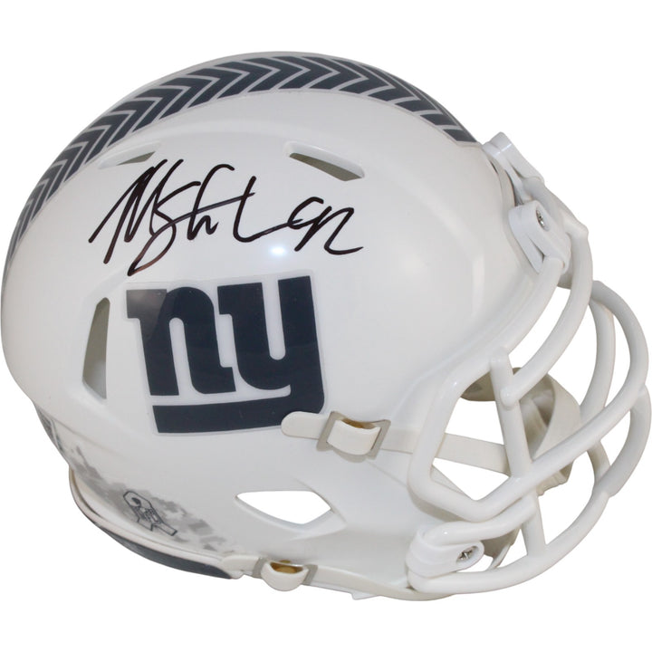 Michael Strahan Autographed New York Giants 24 STS Mini Helmet Beckett 53883