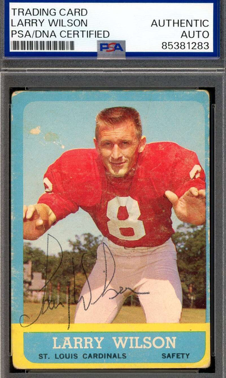 Larry Wilson PSA DNA Vintage Signed 1963 Topps Rookie Autograph