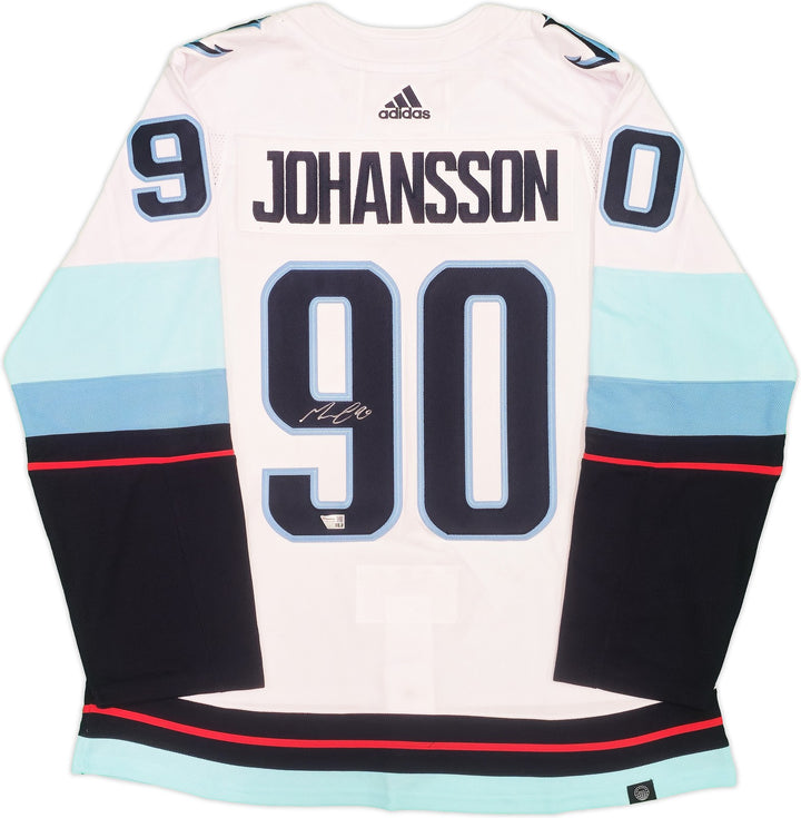 Kraken Marcus Johansson Auto White Adidas Jersey Sz 54 Inaugural Season Fanatics