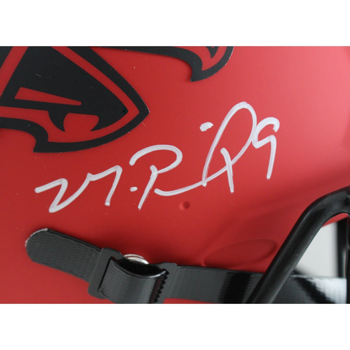 Michael Penix Autographed Atlanta Falcons Authentic Rave Helmet Beckett 54778