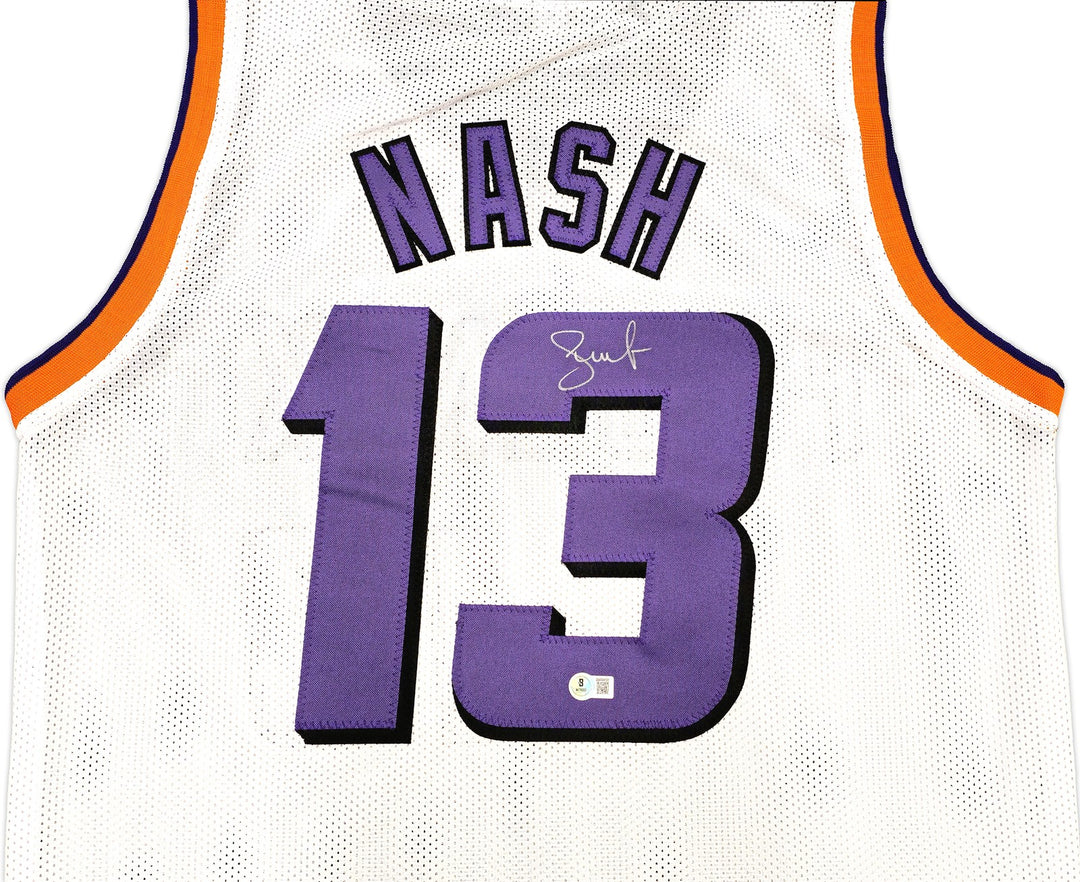 Phoenix Suns Steve Nash Autographed Signed White Jersey Beckett Witness