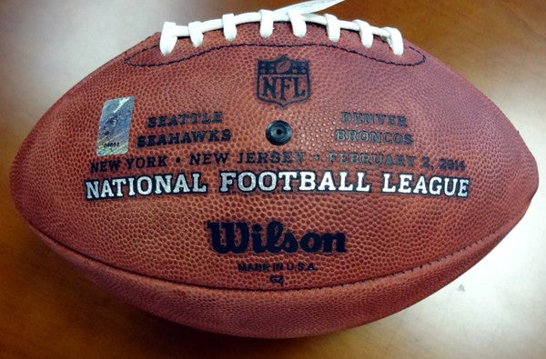 Russell Wilson Signed SB Leather Football Seattle Seahawks RW Holo