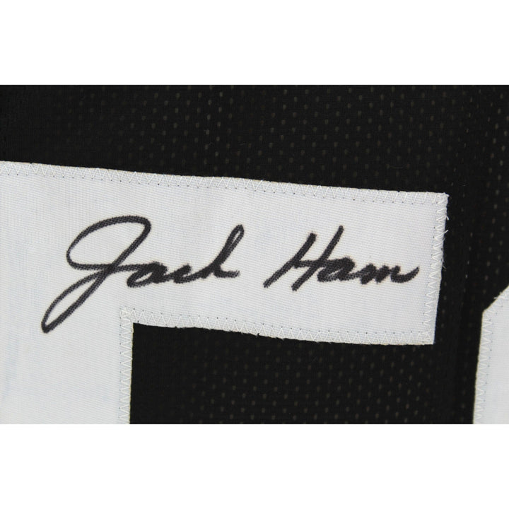 Jack Ham Autographed Pittsburgh Steelers Black Jersey BAS COA Signed Inscribed