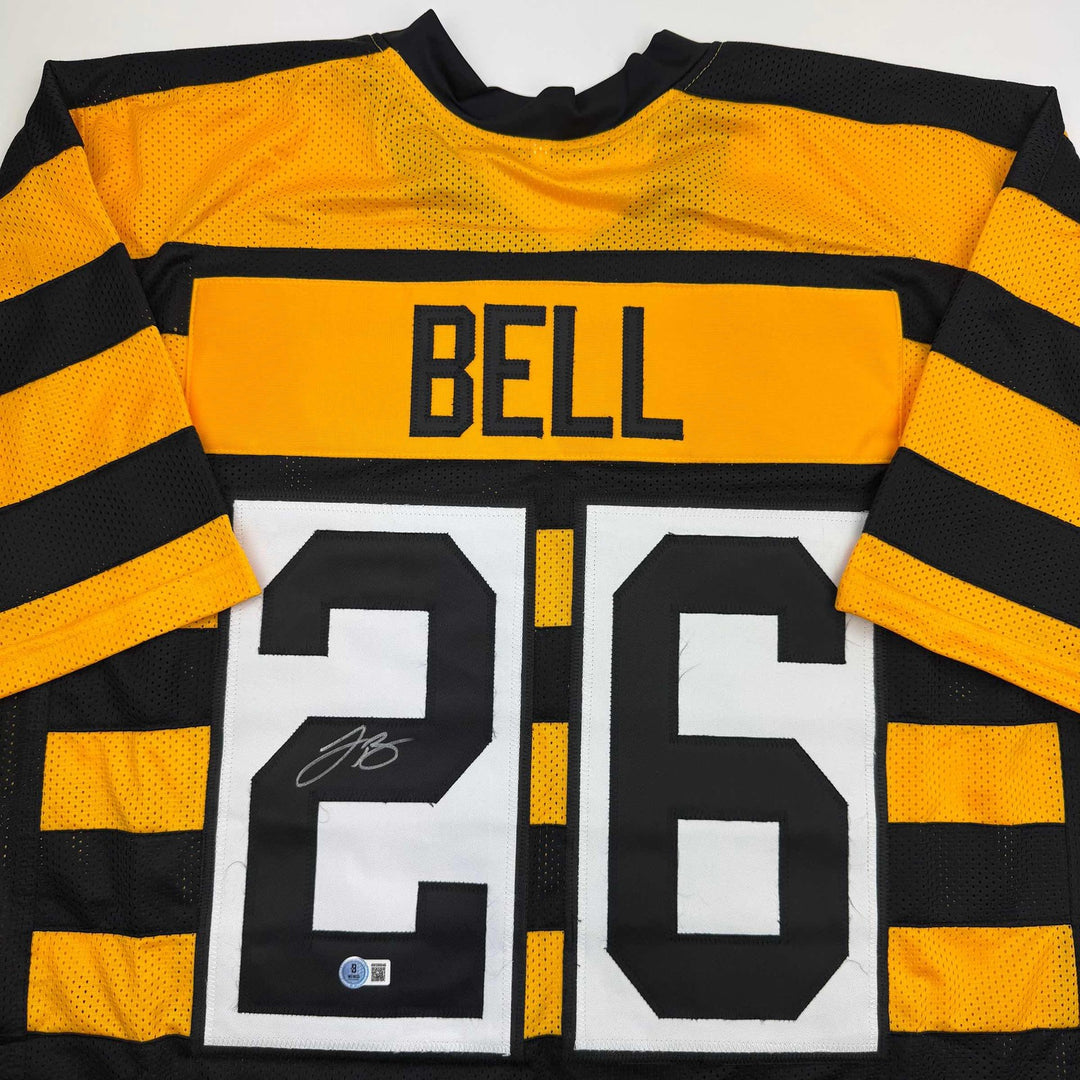 Autographed/Signed Le'Veon LeVeon Bell Pittsburgh Bumble Bee Jersey Football JSA