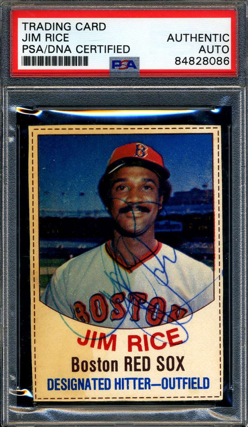 Jim Rice PSA DNA Signed 1977 Hostess Autograph