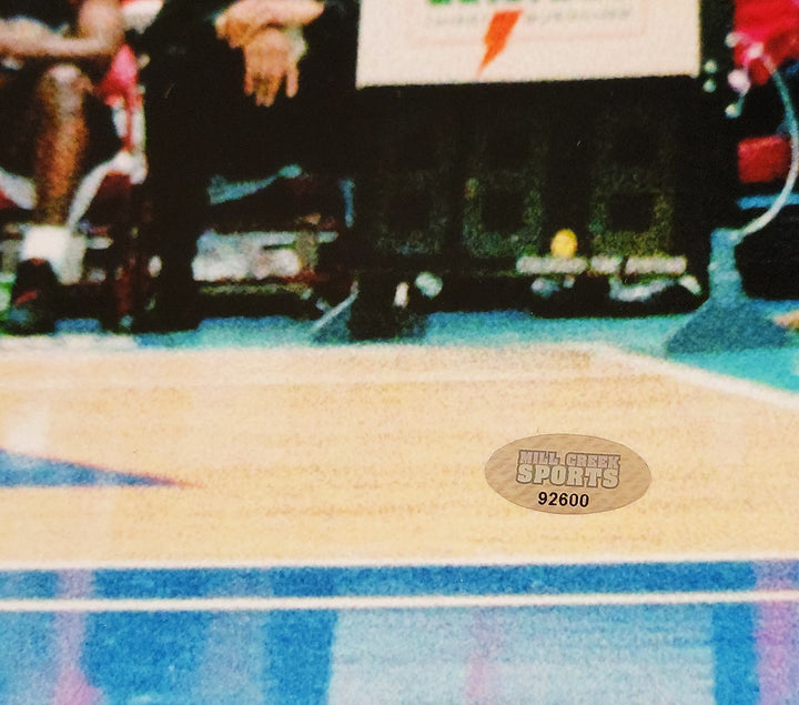 Shawn Kemp Signed Framed 16x20 Photo Supersonics Slam Dunk Contest MCS Holo