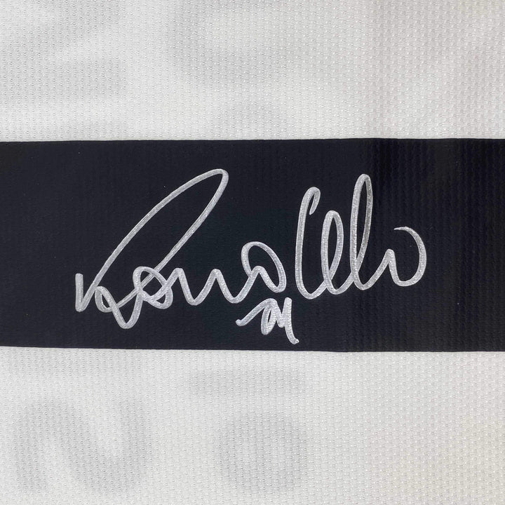 Autographed/Signed Ronaldo Nazario Real Madrid White Jersey Beckett BAS COA