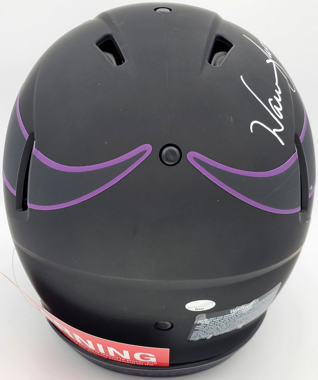 Warren Moon Signed Minnesota Vikings Eclipse Black Full Size Speed Helmet MCS