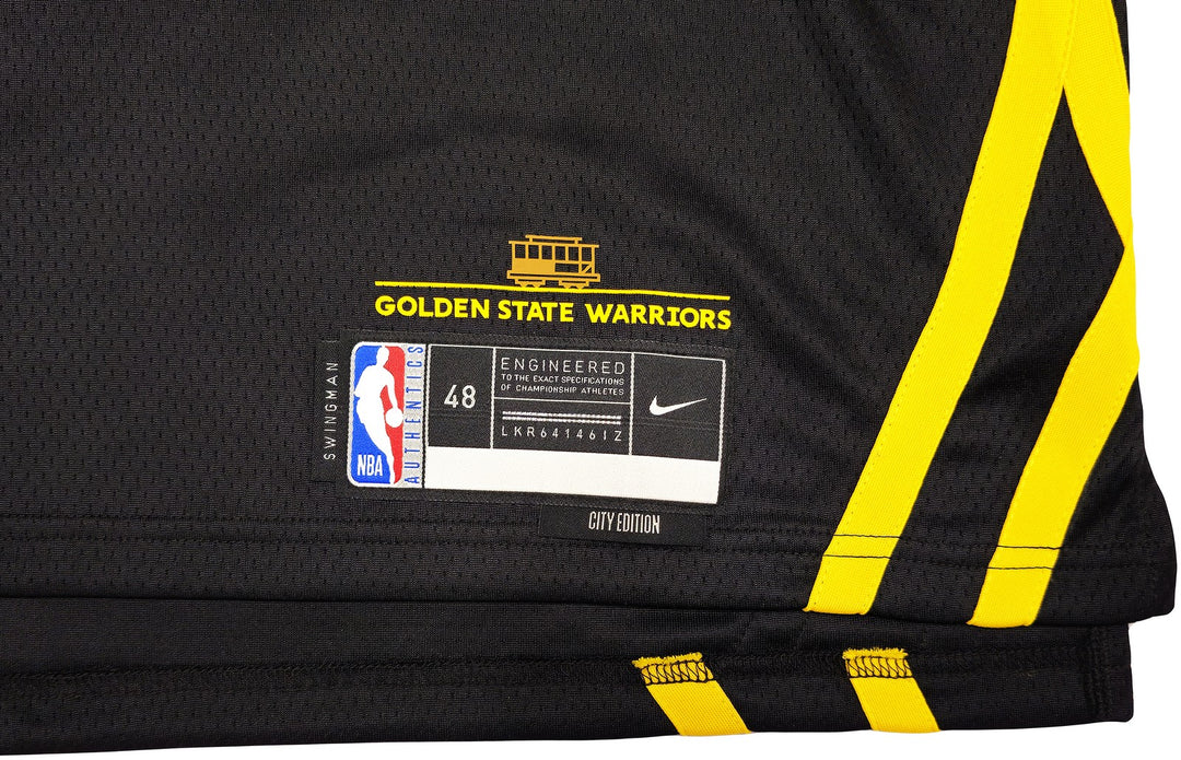Warriors Stephen Curry Auto Black Nike Swingman City Edition Jersey Size 48 JSA