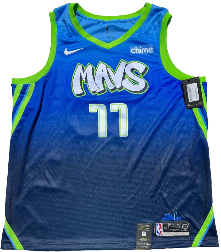 LUKA DONCIC SIGNED DALLAS MAVERICKS NIKE CITY EDITION BASKETBALL JERSEY PSA/DNA