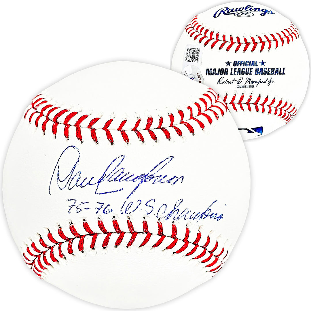 Dave Concepcion Signed MLB Baseball Reds "75-76 WS Champion" Beckett Wit