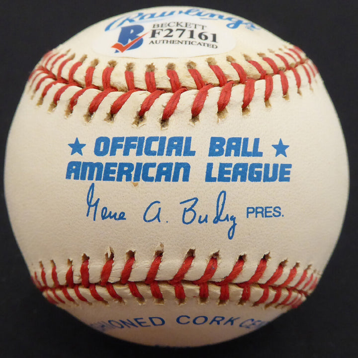 Bud Metheny Signed AL Baseball New York Yankees "#3" Beckett #F27161