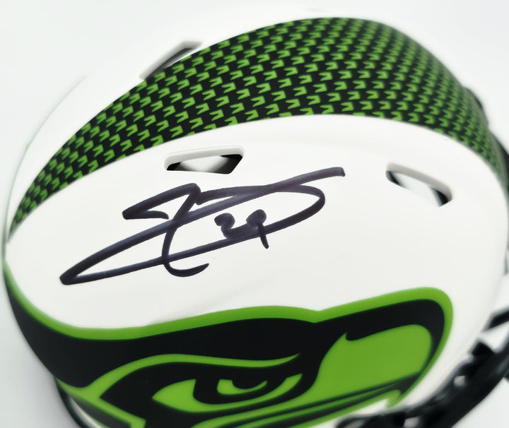 Earl Thomas III Auto Seahawks White Lunar Eclipse Speed Mini Helmet Beckett Wit