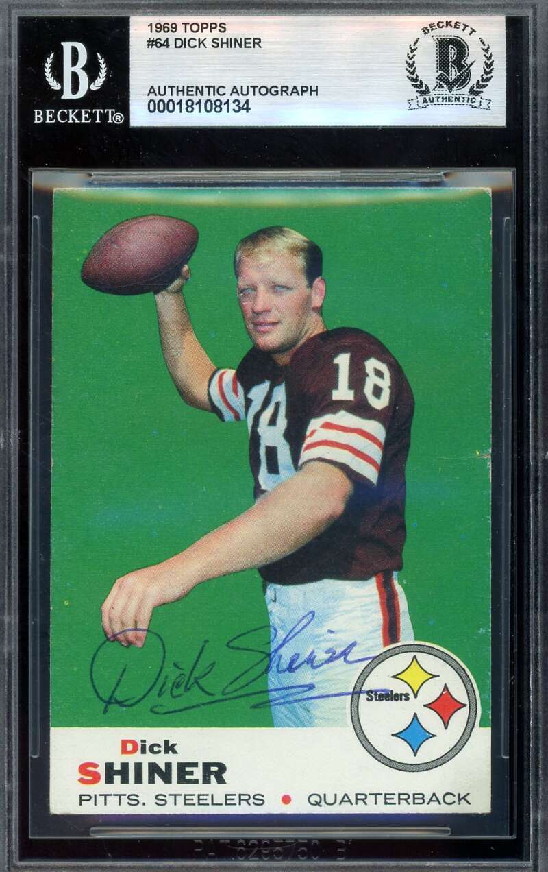 Dick Shiner Beckett BAS Signed 1969 Topps Autograph