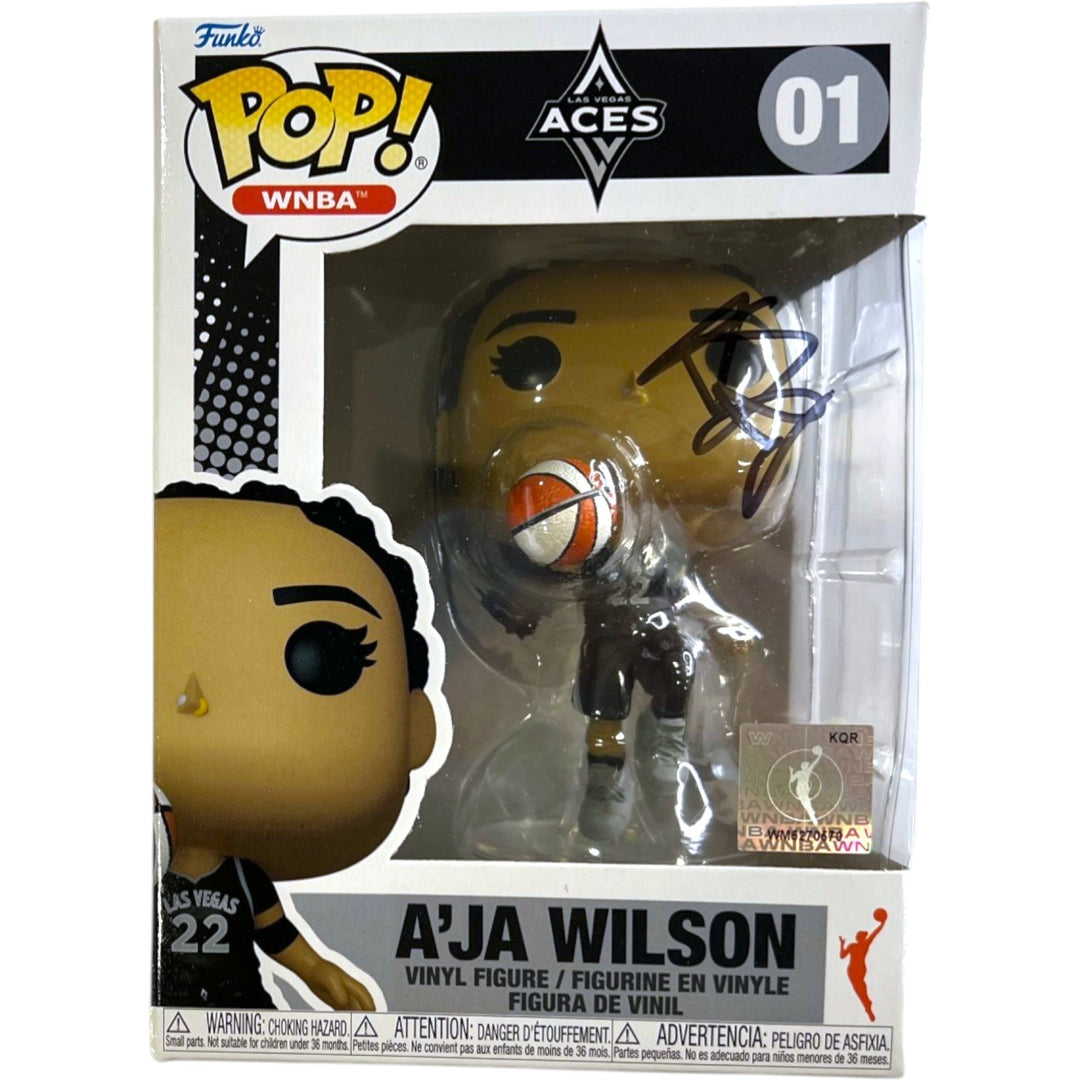 AJA A’Ja Wilson Signed Funko Pop #01 Authentic Auto WNBA Aces Psa/Dna Coa
