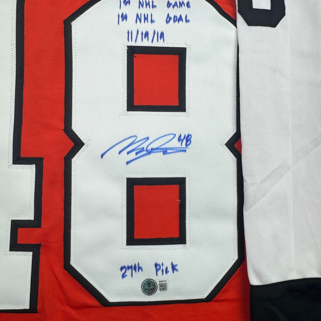 Autographed/Signed Morgan Frost Philadelphia Orange Jersey Beckett BAS COA