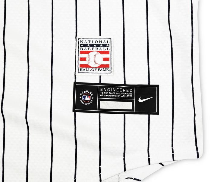 White Sox Frank Thomas Signed White Pinstripes Nike Jersey Size L Beckett Wit