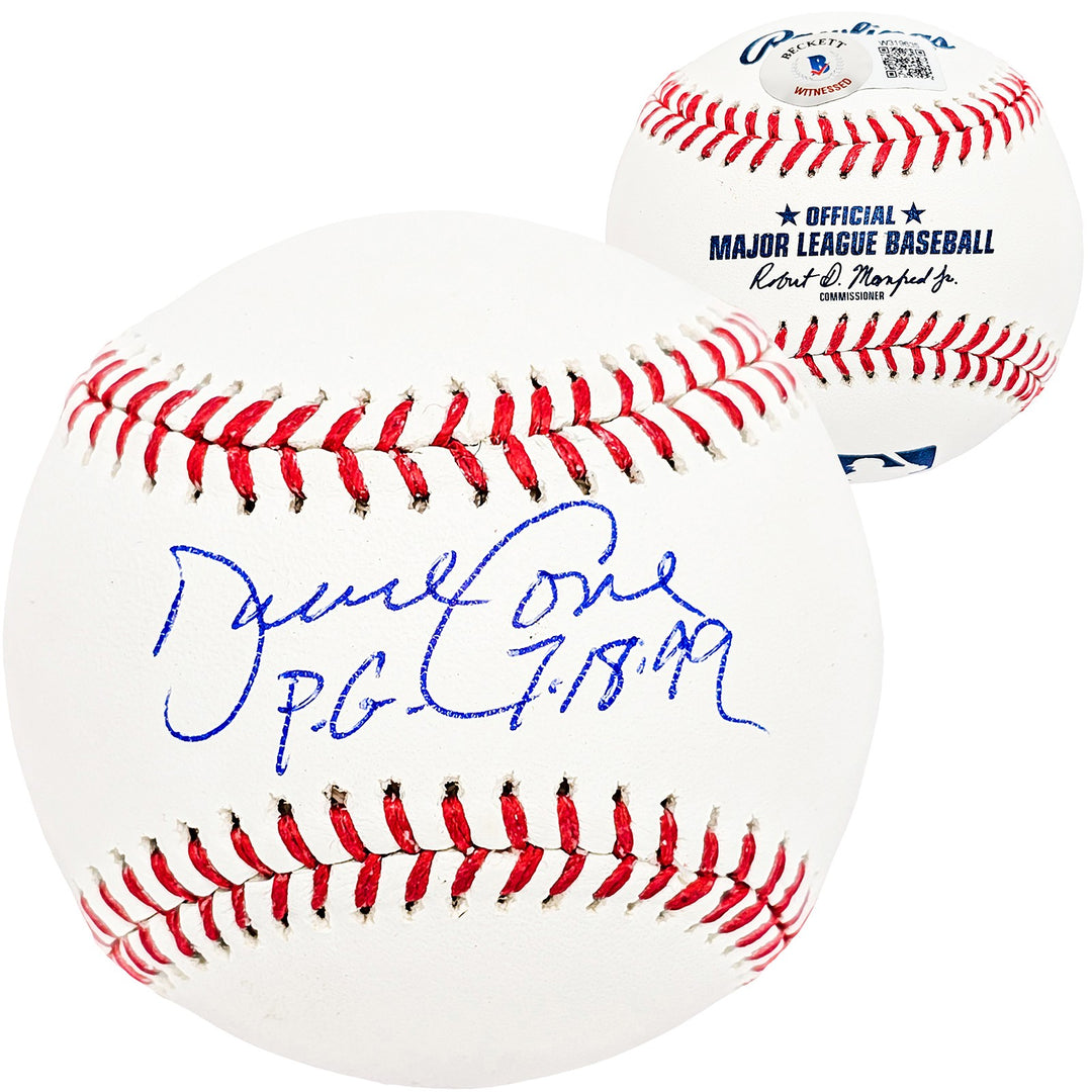 David Cone Signed MLB Baseball New York Yankees "PG 7-18-99" Beckett Witness