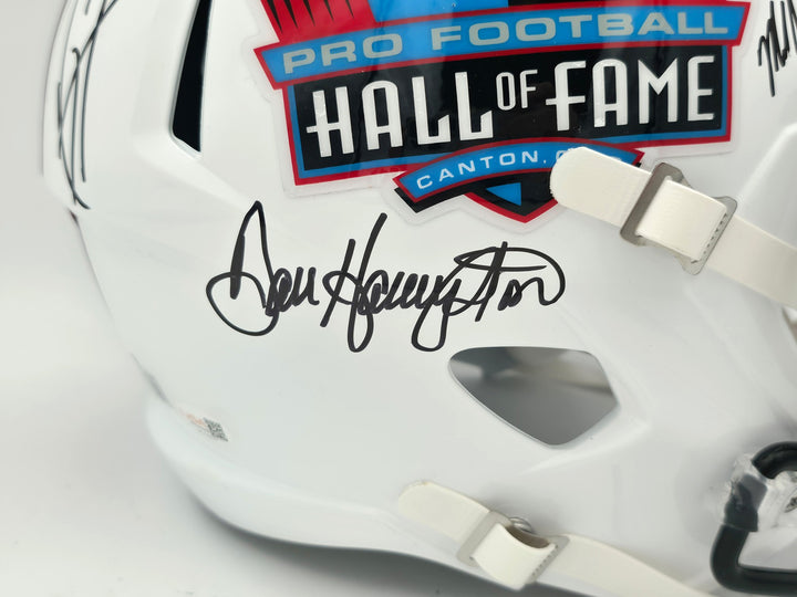 5 HOF Linebackers Signed White Full Size Replica Helmet Beckett