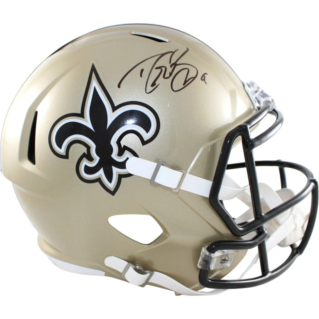 Drew Brees Autographed/Signed New Orleans Saints F/S Helmet Replica 58813