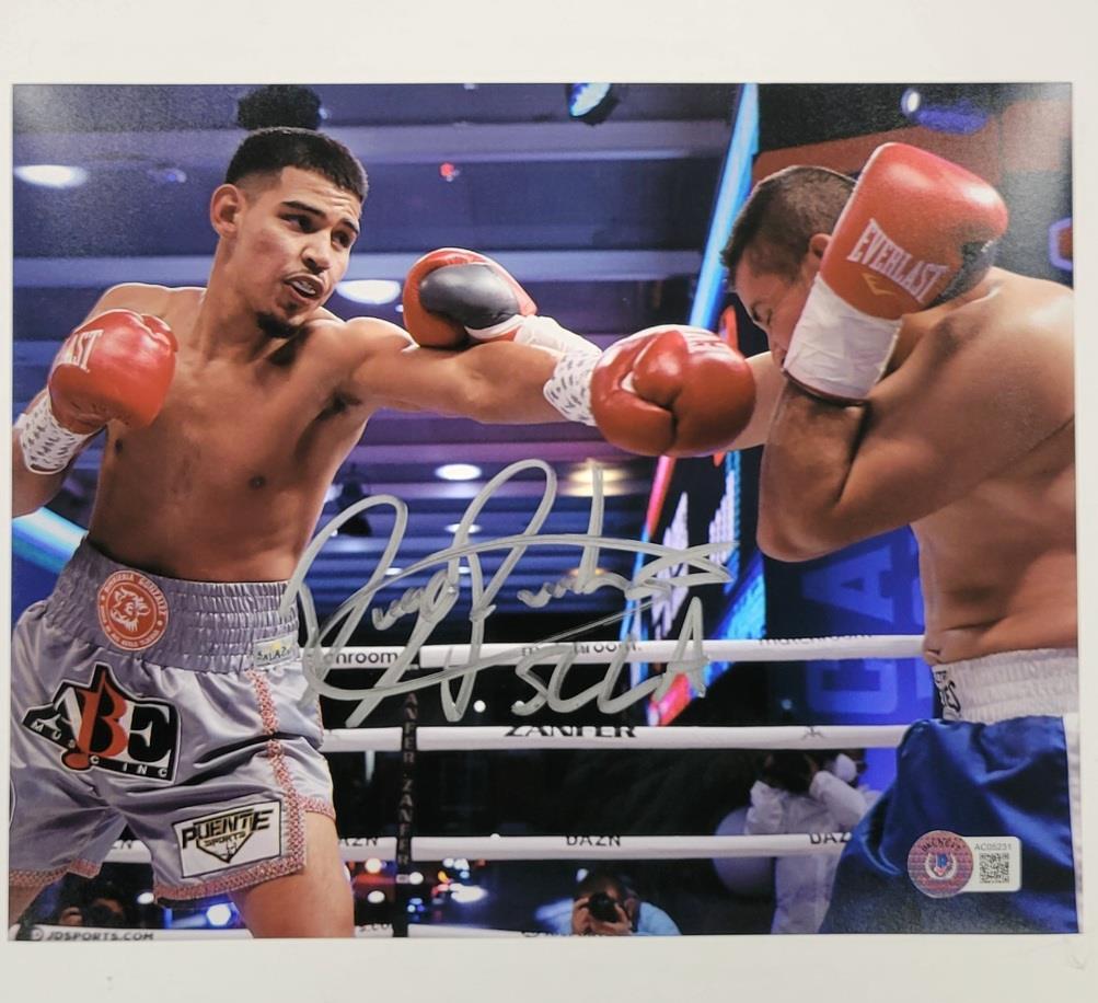 Diego Pacheco signed "SCLA" 8x10 photo boxing autograph ~ Beckett BAS