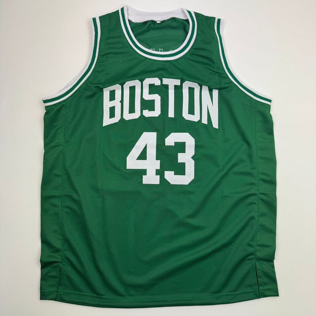 Autographed/Signed Kendrick Perkins Boston Green Basketball Jersey JSA COA