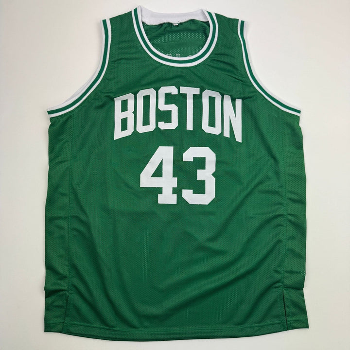 Autographed/Signed Kendrick Perkins Boston Green Basketball Jersey JSA COA