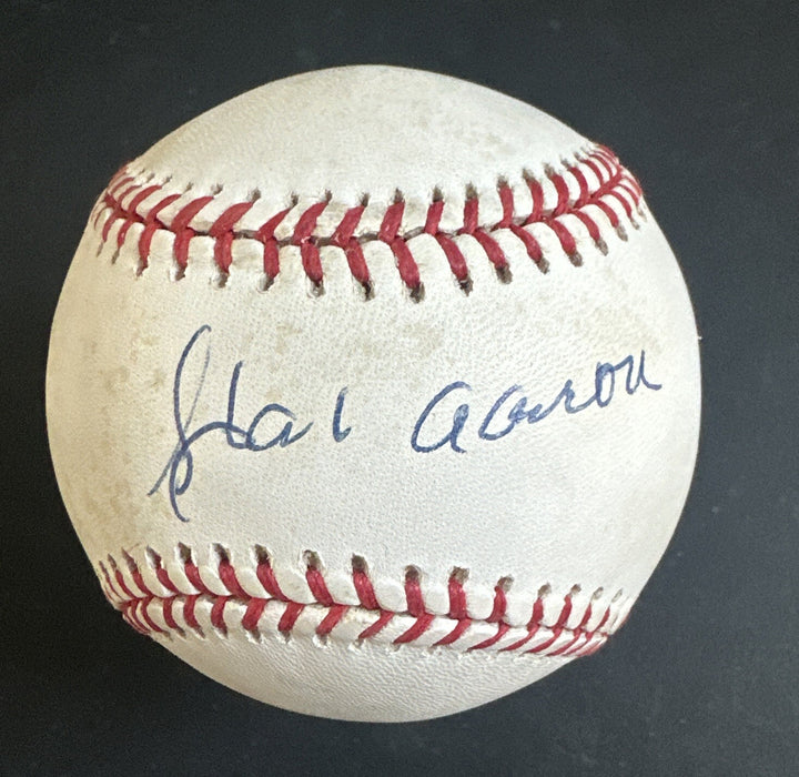 Hank Aaron Signed Official Nl Baseball PSA Bold Mint Hof Autograph Psa Coa