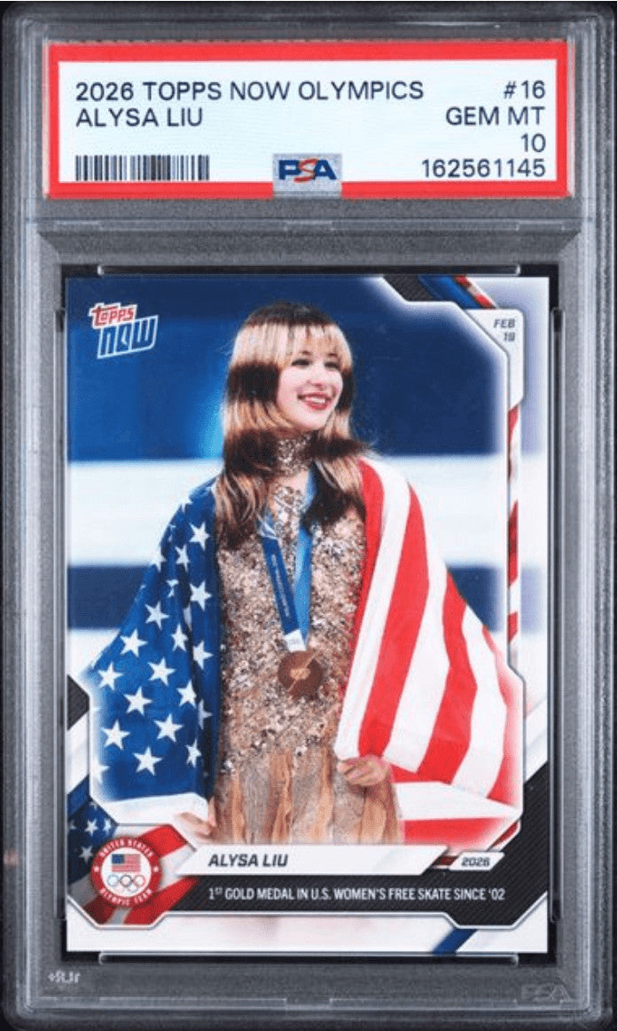 Graded 2026 Topps Now Olympics Alysa Liu #16 Figure Skating Card PSA 10