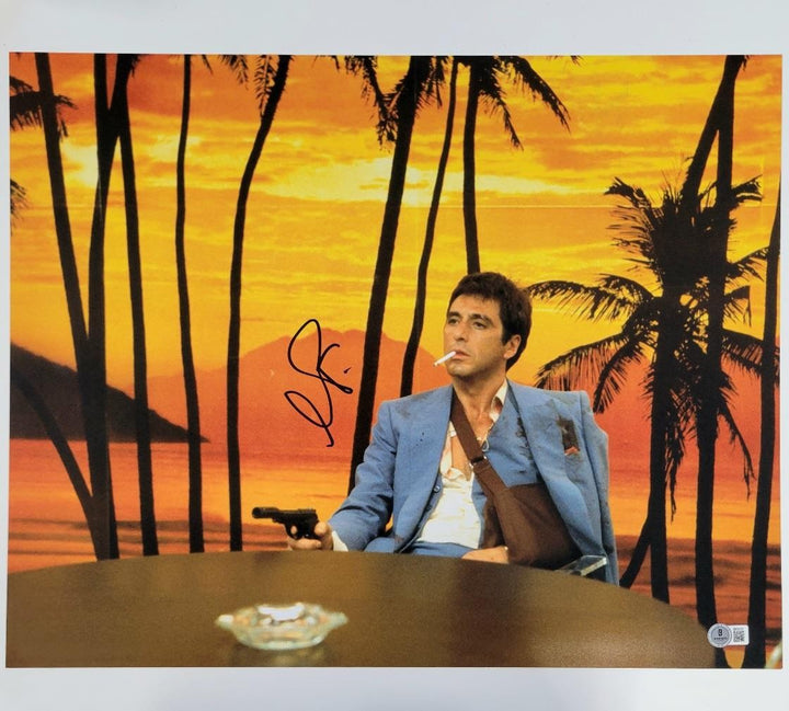 Al Pacino signed Scarface 16x20 photo Tony Montana autograph (B) ~ Beckett BAS