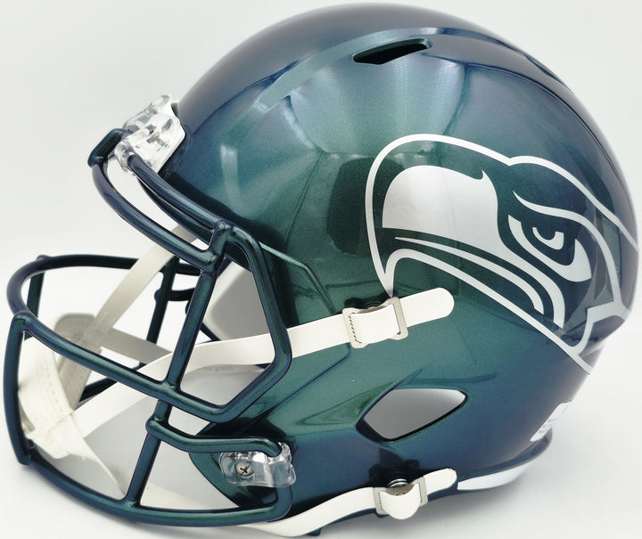 Zach Charbonnet Signed Seahawks Full Size Rivalries Speed Replica Helmet MCS