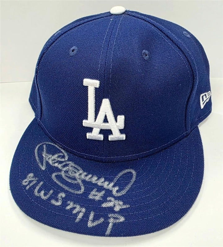Pedro Guerrero autograph signed "1981 WS MVP" Dodgers Hat LE # /27 ~ Beckett BAS