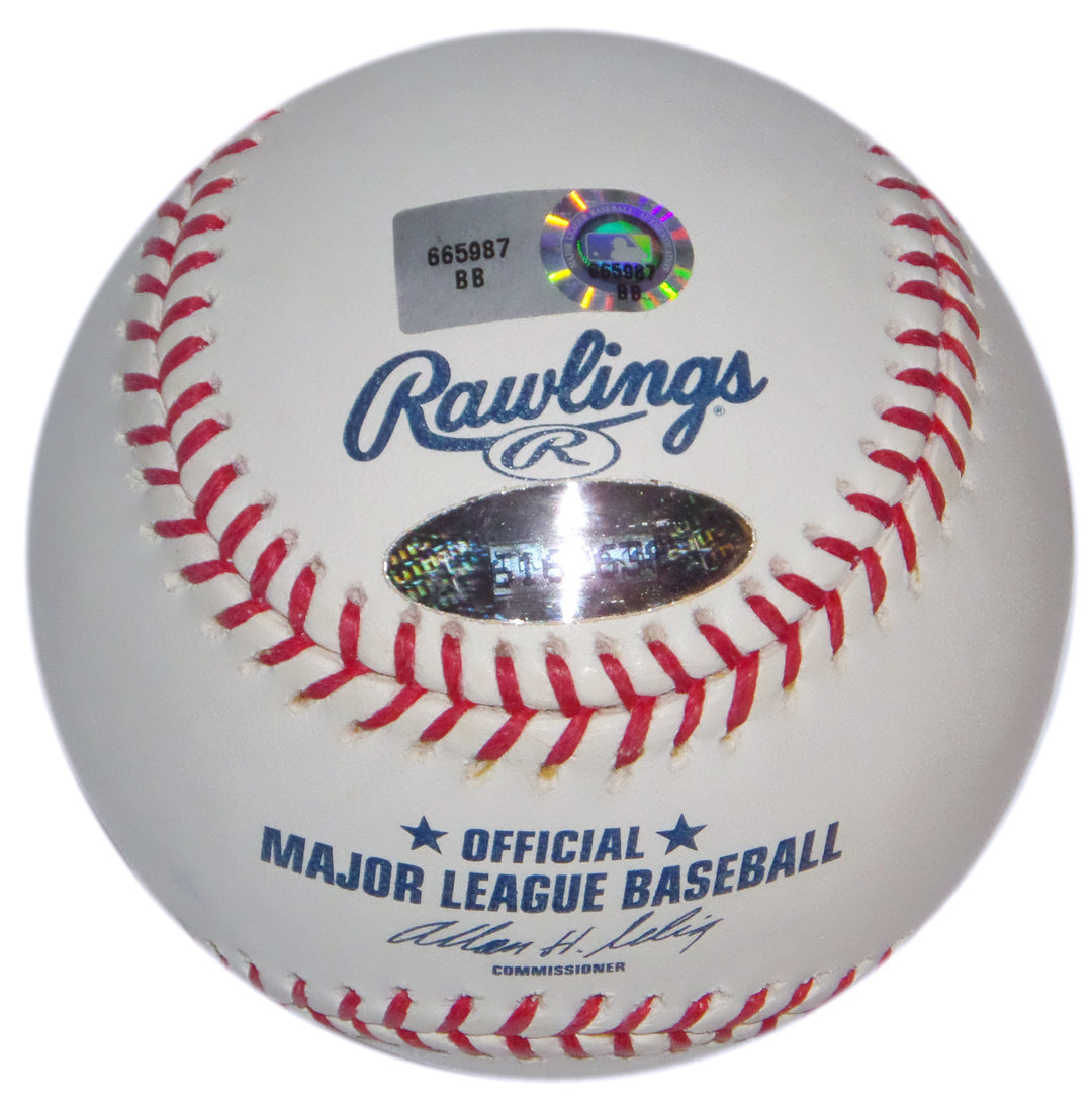 DARREL EVANS AUTOGRAPHED BASEBALL ATLANTA BRAVES GIANTS DETROIT TIGERS MLB HOLO