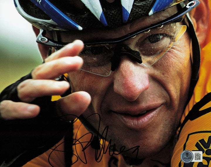 Lance Armstrong Autographed Signed 8x10 Photo Cycling Beckett BAS #AE03891