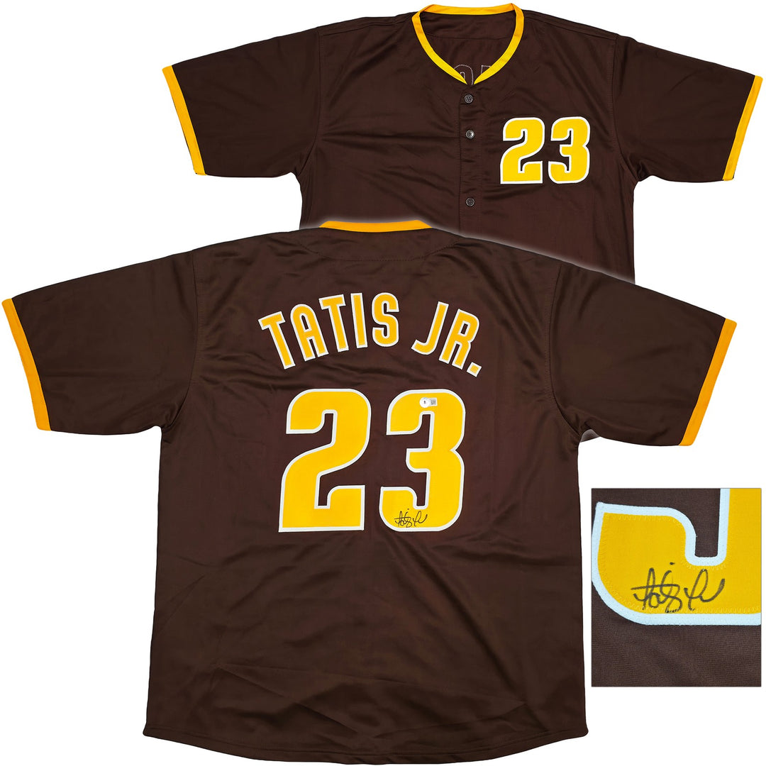San Diego Padres Fernando Tatis Jr. Signed Brown Jersey Beckett Wit
