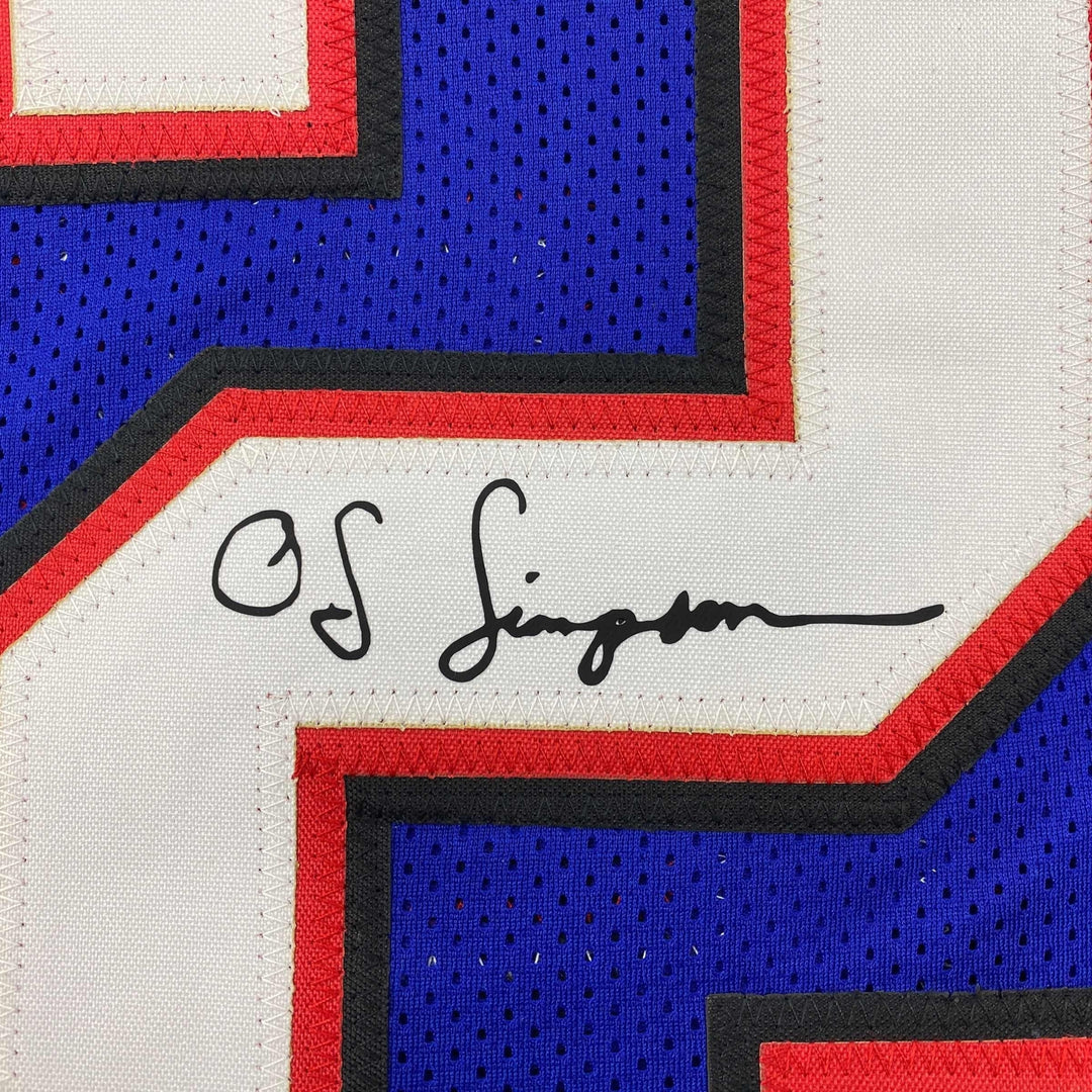 Facsimile Autographed OJ O.J. Simpson Buffalo Blue Reprint Jersey Size Men's XL